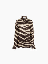 Cargar imagen en el visor de la galería, Zebra-Print Satin Shirt
