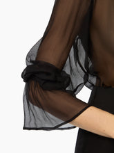 Charger l'image dans la galerie, Crinkled Silk Sheer Blouse
