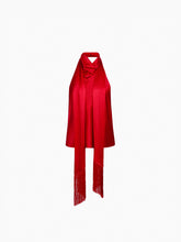 Load image into Gallery viewer, Red Halterneck Satin Top
