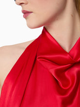 Load image into Gallery viewer, Red Halterneck Satin Top
