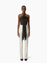 Load image into Gallery viewer, Sleeveless Lavalliere Polka-Dot Shirt
