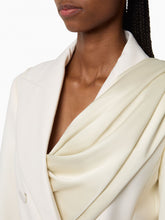 Charger l'image dans la galerie, White Tailored Blazer With Scarf
