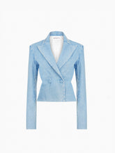 Load image into Gallery viewer, Open Back Denim Blazer
