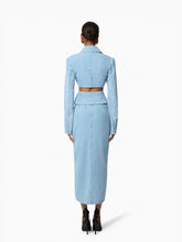 Load image into Gallery viewer, Open Back Denim Blazer
