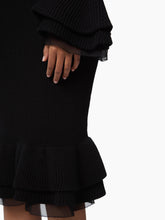 Load image into Gallery viewer, Midi Ruffled Wool Skirt
