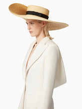 Load image into Gallery viewer, ASYMMETRICAL CAPELINE IN RAFFIA - Nina Ricci
