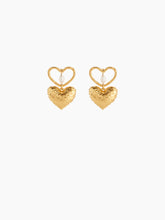 Cargar imagen en el visor de la galería, DOUBLE HEART EARRINGS - Nina Ricci

