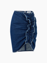 Load image into Gallery viewer, DRAPED DENIM MIDI SKIRT - Nina Ricci
