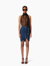 Load image into Gallery viewer, DRAPED DENIM MIDI SKIRT - Nina Ricci
