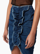 Load image into Gallery viewer, DRAPED DENIM MIDI SKIRT - Nina Ricci
