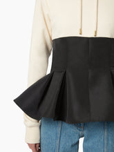 Cargar imagen en el visor de la galería, HOODIE WITH CONTRASTING PEPLUM - Nina Ricci
