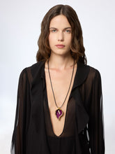 Load image into Gallery viewer, Purple Calla Flower Necklace

