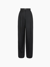 Load image into Gallery viewer, Wide-Leg Pleated  Wool Gabardine Pants
