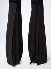 Charger l'image dans la galerie, Flared Wool Gabardine Pants With Bow Detail

