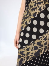 Load image into Gallery viewer, Marbled Gold Satin Dress
