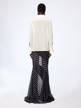 Load image into Gallery viewer, Cream Lavalliere Satin Shirt
