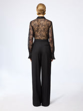Load image into Gallery viewer, See-Through Sequins Shirt With Bell Cuffs
