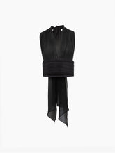 Load image into Gallery viewer, V-Neck Silk Blouse With Bow Detail
