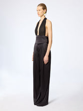 Load image into Gallery viewer, V-Neck Silk Blouse With Bow Detail
