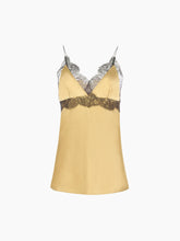 Load image into Gallery viewer, Gold V-Neck Silk Satin Top
