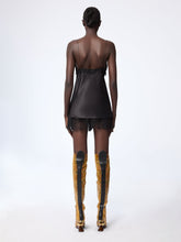 Load image into Gallery viewer, Black V-Neck Silk Satin Top
