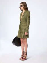 Charger l'image dans la galerie, Crinkled Cotton Blazer With Ruffled Sleeves

