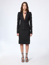Load image into Gallery viewer, Wool Gabardine Blazer With Ruffled Sleeves
