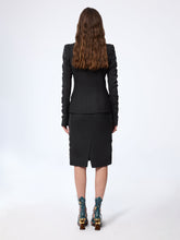 Load image into Gallery viewer, Wool Gabardine Blazer With Ruffled Sleeves
