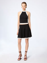 Load image into Gallery viewer, Black Mini Knit Skater Skirt
