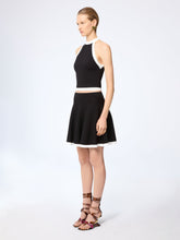 Load image into Gallery viewer, Black Mini Knit Skater Skirt
