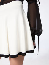Load image into Gallery viewer, White Mini Knit Skater Skirt
