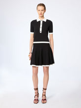 Load image into Gallery viewer, Black Bicolour Cropped Polo
