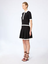 Load image into Gallery viewer, Black Bicolour Cropped Polo
