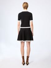Load image into Gallery viewer, Black Bicolour Cropped Polo
