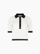 Charger l'image dans la galerie, White Bicolour Cropped Polo
