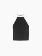 Load image into Gallery viewer, Black Halterneck Knit Top
