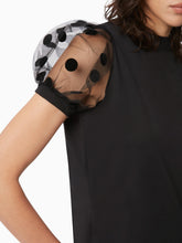 画像をギャラリービューアに読み込む, Tulle Puff Sleeves T-Shirt
