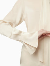 Load image into Gallery viewer, SATIN BLOUSE WITH NECK-TIE
