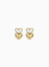 Cargar imagen en el visor de la galería, HEART CHARM EARRINGS IN GOLD - Nina Ricci
