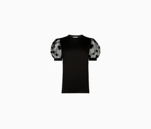 画像をギャラリービューアに読み込む, Tulle Puff Sleeves T-Shirt
