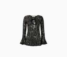Load image into Gallery viewer, SEQUIN LACE CUT-OUT TOP
