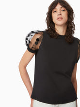 画像をギャラリービューアに読み込む, Tulle Puff Sleeves T-Shirt
