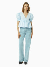 画像をギャラリービューアに読み込む, BABYDOLL TOP WITH RUCHED SLEEVES
