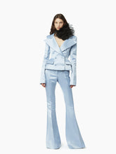 画像をギャラリービューアに読み込む, Satin flared pants in blue - Nina Ricci
