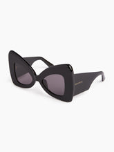 Load image into Gallery viewer, Precious Butterfly Shiny Black Sunglasses
