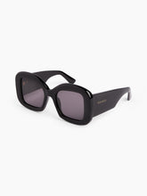 Load image into Gallery viewer, Full Moon Oversize Shiny Black Sunglasses

