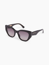 Load image into Gallery viewer, Waves Butterfly Shiny Black Sunglasses
