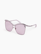Load image into Gallery viewer, High-Tide Oversize Shiny Lilac Gold Sunglasses
