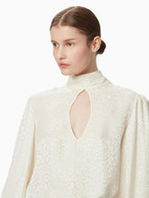 Load image into Gallery viewer, LEOPARD-JACQUARD CUT-OUT BLOUSE

