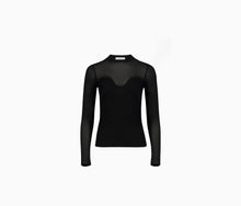 画像をギャラリービューアに読み込む, HEART NECKLINE TOP
